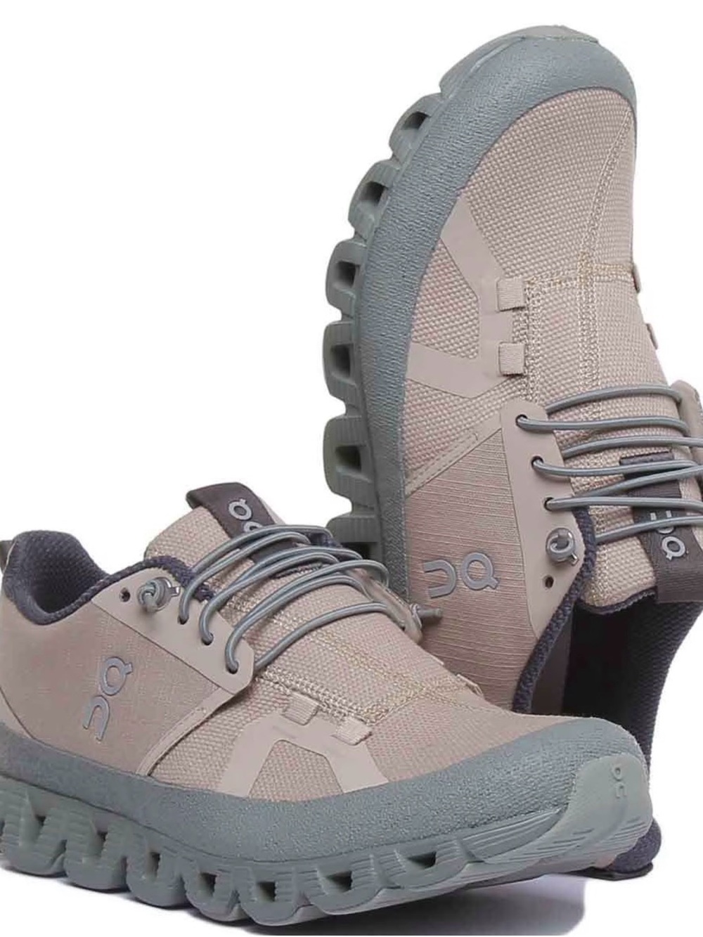 On Running Women's Cloud Sneaker in Beige and Gray